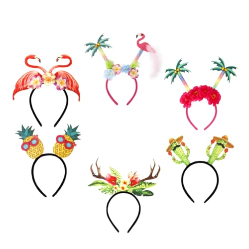 HAPINARY 6 Stck. Teiliges Hawaii Haarband Leichtes Bequemes Party Accessoire aus Kunststoff und Filz für Strandpartys Cosplay und Foto Requisiten Modisch und Vielseitig für Frauen und von HAPINARY