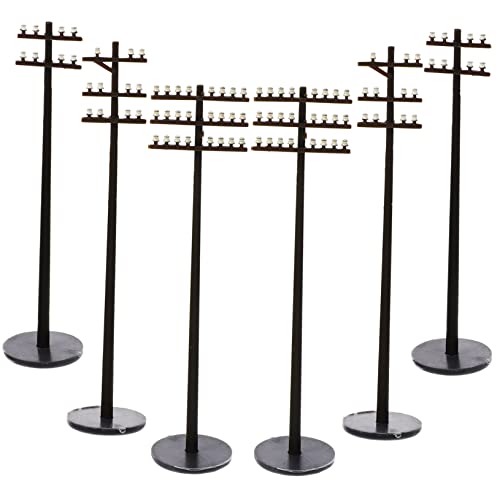 HAPINARY 6 Stück Mini Telefonmast, Miniatur Telegrafenmast, Mini Spielzeug, Miniatur Zubehör, Mikrolandschafts Dekoration, Modelleisenbahn, Gefälschte Telegrafenmast Modelle, Kunststoff HAPINARY 6 Stück Mini Telefonmast, Miniatur Telegrafenmast, Mini Spielzeug, Miniatur Zubehör, Mikrolandschafts Dekoration, Modelleisenbahn, Gefälschte Telegrafenmast Modelle, Kunststoff von HAPINARY