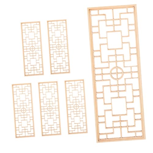 HAPINARY 6 Stück Puppenhausbildschirm Miniaturhaus -Dressingpanel Dollhouse -Ankleidezimmerbildschirm Puppenhaus-Bildschirm dekorativer Mini-Bildschirm Mini-Raumteiler Holz Beige HAPINARY 6 Stück Puppenhausbildschirm Miniaturhaus -Dressingpanel Dollhouse -Ankleidezimmerbildschirm Puppenhaus-Bildschirm dekorativer Mini-Bildschirm Mini-Raumteiler Holz Beige von HAPINARY