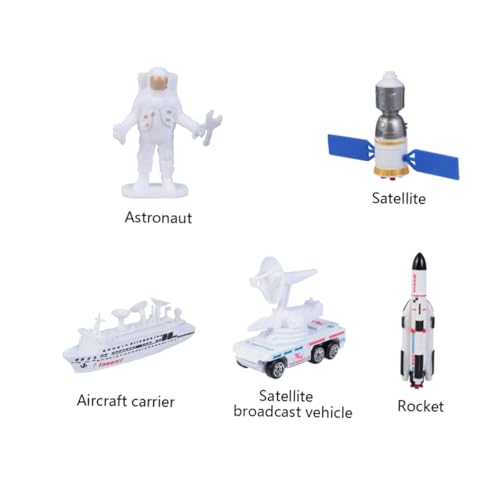 HAPINARY 6st Luft- Und Raumfahrtmodell Dekor Kit Für Frühes Lernen Satellitenmodell Kidcraft-spielset Space-Shuttle-Spielzeug Modelle Weiß Legierung Kind Spielzeugset Raumschiff von HAPINARY