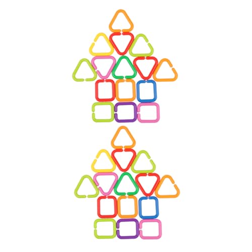 HAPINARY 70 Stück Teiliges Kettenringe Set Bunte Geometrische Verbindungsringe Fördert Feinmotorik und Farberkennung Vielseitig Befestigung für Kinderwagen Praktische Clips für Junge HAPINARY 70 Stück Teiliges Kettenringe Set Bunte Geometrische Verbindungsringe Fördert Feinmotorik und Farberkennung Vielseitig Befestigung für Kinderwagen Praktische Clips für Junge von HAPINARY