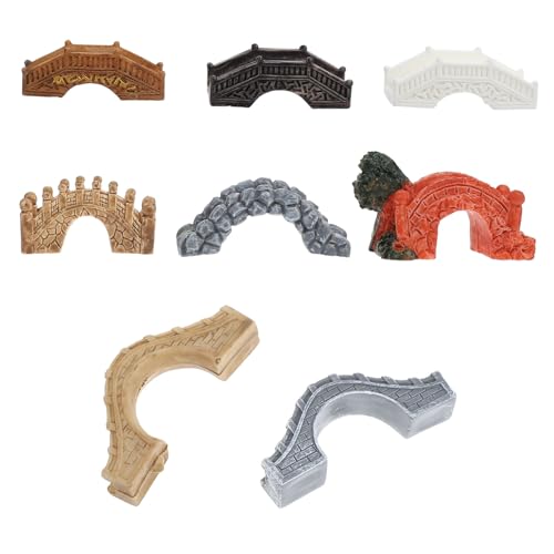 HAPINARY 8 Stück Miniaturbrücke Harz Teiliges für Bonsai und Mikrolandschaften Langlebige Gartenornamente für DIY Projekte und Gartendekorationen HAPINARY 8 Stück Miniaturbrücke Harz Teiliges für Bonsai und Mikrolandschaften Langlebige Gartenornamente für DIY Projekte und Gartendekorationen von HAPINARY