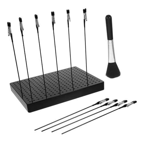 HAPINARY Biegsamer Modell Malständer Set mit Verstellbaren Alligator Klemmen Stabilem Großem Sockel und Reinigungsbürste Vielseitig für Modellbau Airbrush DIY und Detailliertes Bemalen von HAPINARY