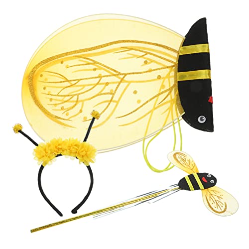 HAPINARY Bienenflügel Kostüm mit Stirnband und Zauberstab Niedliches Bienchen Outfit für Fasching Karneval Mottoparty Teiliges Accessoire für Mädchen und Leicht HAPINARY Bienenflügel Kostüm mit Stirnband und Zauberstab Niedliches Bienchen Outfit für Fasching Karneval Mottoparty Teiliges Accessoire für Mädchen und Leicht von HAPINARY