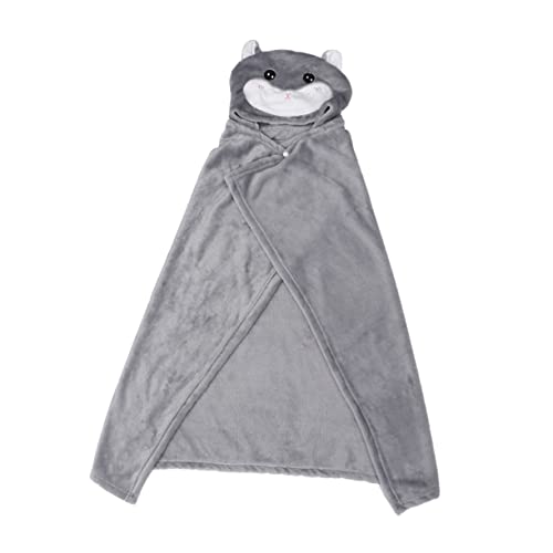 HAPINARY Cartoon Hamster Umhang für Erwachsene Kapuzen Cape Tierstil Kuschelige Maschinenwaschbare Decke für Freunde Familie Halloween Cosplay von HAPINARY