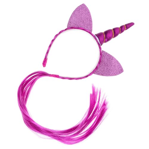 HAPINARY Einhorn Haarreif Cartoon Haarschmuck Kostüm Party Zubehör für Halloween Cosplay Langlebiger Kunststoff und Harz Bequeme Größe für Mädchen von HAPINARY