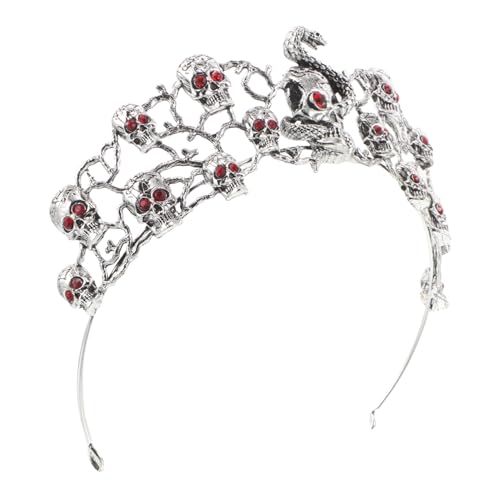 HAPINARY Gothic Totenkopf Tiara mit Funkelnden Strasssteinen Auffälliges Halloween Haaraccessoire Leichtes Headpiece für Frauen Festival und Party Schmuck HAPINARY Gothic Totenkopf Tiara mit Funkelnden Strasssteinen Auffälliges Halloween Haaraccessoire Leichtes Headpiece für Frauen Festival und Party Schmuck von HAPINARY