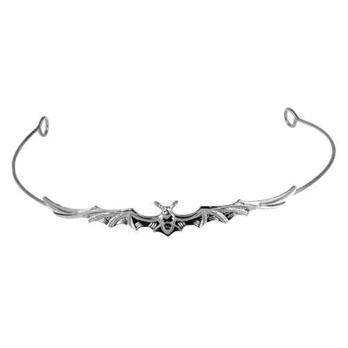 HAPINARY Halloween Fledermaus Haarreif aus Robustem Legierungsmetall Gothic Bat Headband mit Vintage Krone Stilvolles Kostümzubehör für Party Karneval und Bühnenauftritte Passend für Damen von HAPINARY
