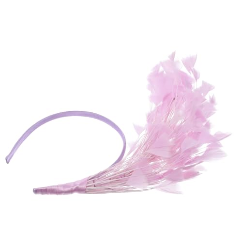 HAPINARY Halloween Haarreif mit Feder Modisches Cosplay Stirnband für Karneval Maskerade Foto-shooting und Party Komfortables Leichtes Kopfschmuck in Hellviolett Geeignet für Festlichkeiten von HAPINARY