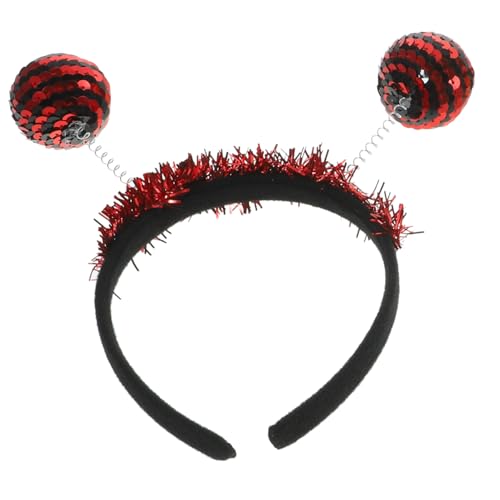 HAPINARY Halloween Haarreif mit Marienkäfer Kugel Pailletten Design Elastisches Party Cosplay Stirnband für Erwachsene und Geeignet als Karneval Haaraccessoire und Halloween Kopfschmuck HAPINARY Halloween Haarreif mit Marienkäfer Kugel Pailletten Design Elastisches Party Cosplay Stirnband für Erwachsene und Geeignet als Karneval Haaraccessoire und Halloween Kopfschmuck von HAPINARY
