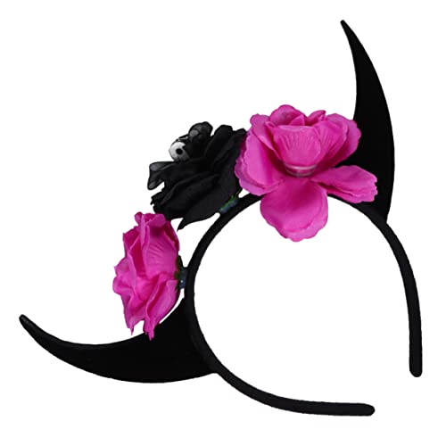 HAPINARY Halloween Haarreif mit Schwarzen und Violetten Rosenhörnern Modisches Stirnband für Damen Hochwertiges Langlebiges Kopfschmuck Accessoire für Halloween und Kostümpartys von HAPINARY
