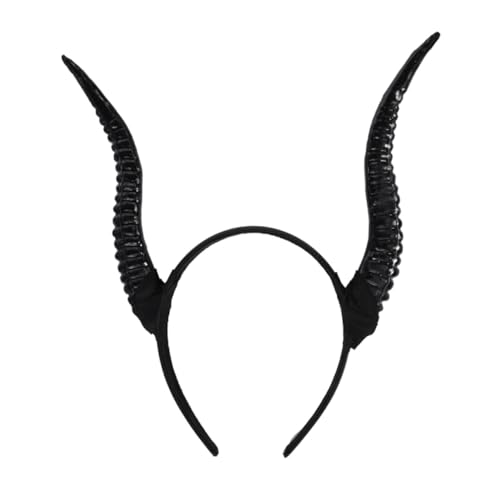 HAPINARY Halloween Hörner Haarreif Schwarz Cosplay Stirnband Kreativer Kopfschmuck für Damen Jugend Karneval Party Maske Accessoire HAPINARY Halloween Hörner Haarreif Schwarz Cosplay Stirnband Kreativer Kopfschmuck für Damen Jugend Karneval Party Maske Accessoire von HAPINARY