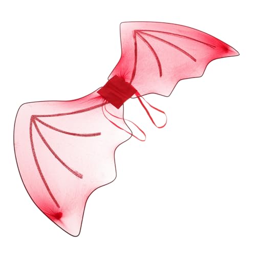 HAPINARY Halloween Party Performance Requisiten Cos Devil Wings Schwarze Mesh Fledermausflügel (Rote Fledermausflügel) * 1 Stück Halloween Flügel Für Erwachsene Flügel Erwachsenenflügel von HAPINARY