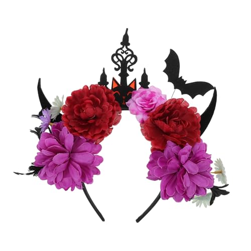 HAPINARY Halloween Stirnband Teufelshörner Kopfband Spuk Fledermaus Design Komfortabel Leicht Für Halloween Cosplay Themenpartys Und Kostümzubehör von HAPINARY