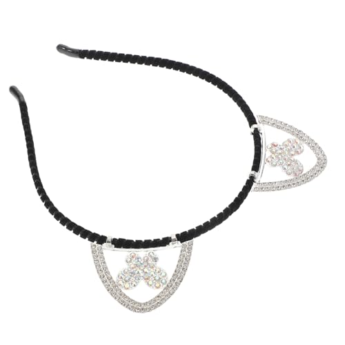 HAPINARY Katzenohren Stirnband Strass Alloy Glänzend Komfortabel Damen Haarschmuck für Party Hochzeit Geburtstag Cosplay Kopfband Niedliche Katzen Ohr Accessoires von HAPINARY