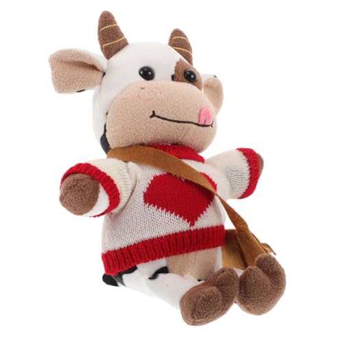 HAPINARY Kuhpuppe Kuh Stofftier groß weicher Plüsch ausgestopftes Cartoon- Kuhfiguren Wohnkultur Kuscheltiere für Mädchen Mini-Nutztiere Kuhformspielzeug Tierpuppe Spielzeugkühe von HAPINARY