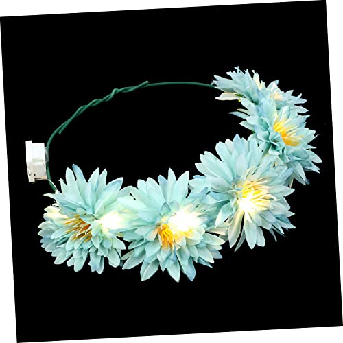 HAPINARY Leuchtendes LED Haarband mit Blumenkranz Hawaiianischer Stil für Partys Festivals und Hochzeiten Leicht und Bequem aus Strapazierfähigem Gefertigt für Besondere Anlässe von HAPINARY
