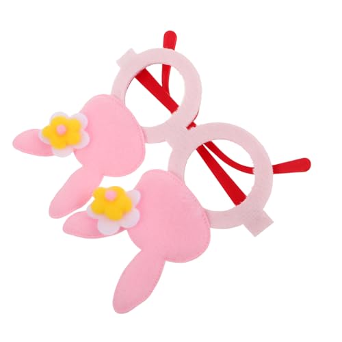 HAPINARY Lustige Osterbrille Bunny aus Kunststofffilz für Erwachsene Bequeme Partybrillenrahmen als Fotorequisiten und Festliche Dekoration für Osterfeiern von HAPINARY