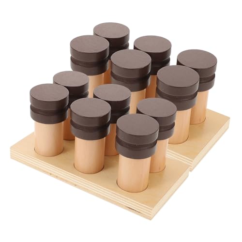 HAPINARY Montessori Holz für Kleinkinder Geruchstraining Pädagogisches Lernspielzeug Ab Jahr Sicheres Langlebiges Material mit Glatten Kanten als zu Weihnachten und Geburtstag von HAPINARY