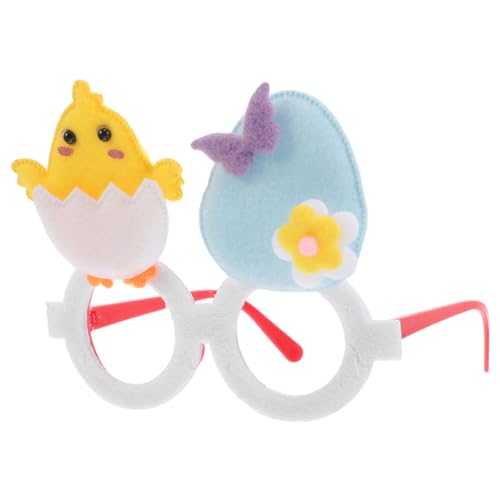 HAPINARY Niedliche Osterbrille aus Kunststoff und Filz Hasen und Küken Design Langlebig und Bequem Vielseitig für Osterfeiern und Kindergeburtstage Festliche Partydekoration für Erwachsene von HAPINARY