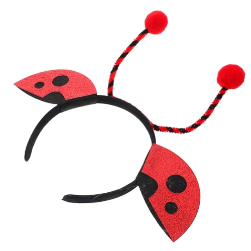 HAPINARY Niedlicher Marienkäfer Haarreif Party Kopfschmuck Cartoon Stirnband für Damen und Vielseitiges Kostümaccessoire mit Weichem Plüsch und Glitzer für Fotos und Feiern HAPINARY Niedlicher Marienkäfer Haarreif Party Kopfschmuck Cartoon Stirnband für Damen und Vielseitiges Kostümaccessoire mit Weichem Plüsch und Glitzer für Fotos und Feiern von HAPINARY