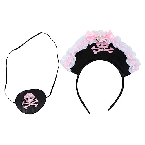 HAPINARY Piraten-stirnband Leuchtendes Licht-design Nachtparty-zubehör Cosplay-haarband Halloween- von HAPINARY