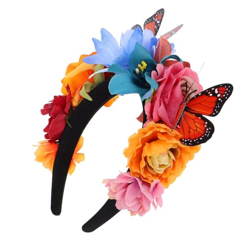 HAPINARY Romantisches Schmetterling Blumenstirnband Damen Haarreif mit Realistischen Blüten und Schmetterlingen Weiches für Karneval Party und Festliche Anlässe Bequemer Sitz Vielseitiges HAPINARY Romantisches Schmetterling Blumenstirnband Damen Haarreif mit Realistischen Blüten und Schmetterlingen Weiches für Karneval Party und Festliche Anlässe Bequemer Sitz Vielseitiges von HAPINARY
