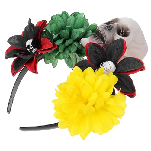 HAPINARY Schädelkopfschmuck Dekoration Halloween-geister-haarband Geist Halloween-kopfschmuck Für Frauen Band Gothic Halloween-kopfschmuck Halloween- -kopfbedeckung Gotisch Plastik von HAPINARY