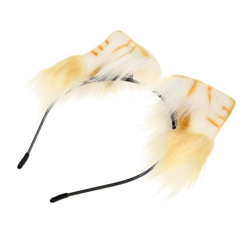 HAPINARY Simuliertes Katzenohren Haarband Orange für Party Karneval Fotorequisit Charmantes Stirnband für Erwachsene und Langlebiges Cosplay Zubehör von HAPINARY