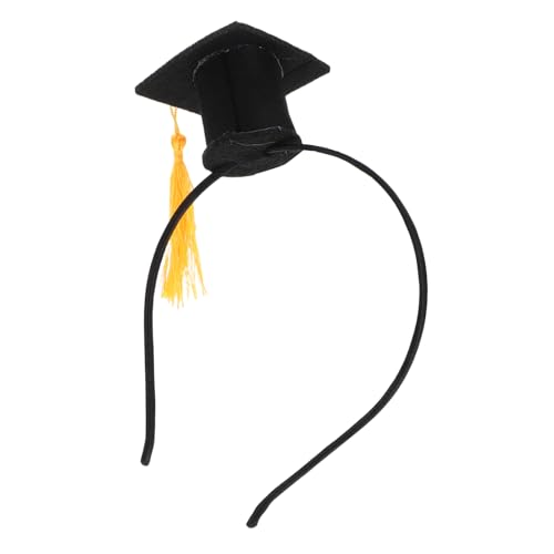 HAPINARY Stirnband Doktorhut Abschlussfeier Goldener Quaste Abschlussparty Dekoration Wiederverwendbar Komfortabel für Themen und Cosplay Events von HAPINARY