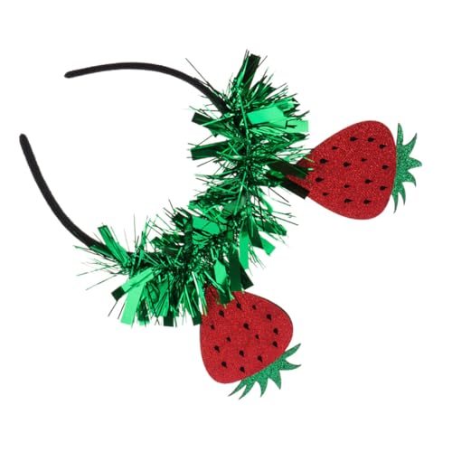 HAPINARY Strawberry Haarband Damen Glänzendes Party Accessoire Dekoratives Erdbeer Stirnband für Fotos und Karneval Vielseitiger Kopfschmuck aus Langlebigem Material von HAPINARY