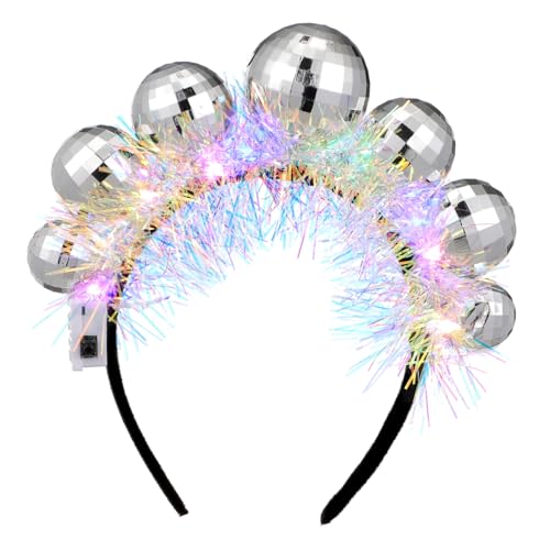HAPINARY Weihnachtliches Disco Stirnband mit Bunten Kugeln für Partys Geburtstagsfeiern und Festliche Anlässe Vielseitiges Zubehör Bequem und Langlebig von HAPINARY