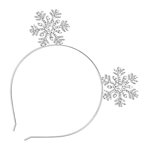 HAPINARY Weihnachts Schneeflocken Haarreif aus Metall Glitzerndes Party Haarband für Frauen Festliches Accessoire für Weihnachten Karneval Cosplay und Silvesterfeier von HAPINARY