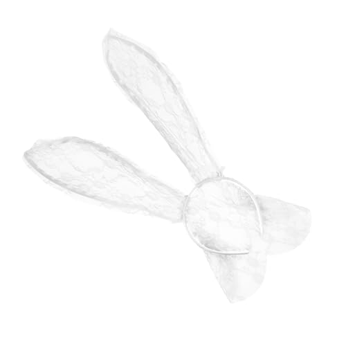 HAPINARY Weißes Spitzen hasenohren Haarband mit Schleier Leichtes Party haarschmuck Fest Sitzendes Kopfschmuck für Damen und Mädchen Geeignet für Tanzparty Cosplay und Festliche Anlässe HAPINARY Weißes Spitzen hasenohren Haarband mit Schleier Leichtes Party haarschmuck Fest Sitzendes Kopfschmuck für Damen und Mädchen Geeignet für Tanzparty Cosplay und Festliche Anlässe von HAPINARY