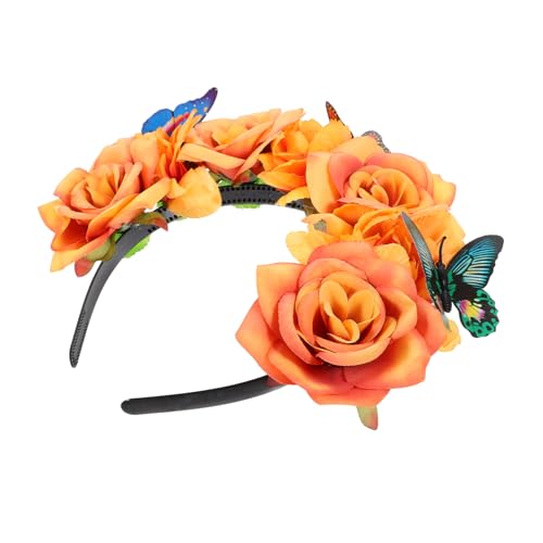 HAPINARY Wisteria Blumen Simulation Stirnband Schmetterling Kopfstück Gothic Dekorationen Für Frauen von HAPINARY