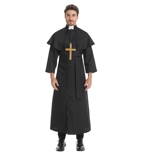 HAPNBCELE Das Pastorenkostüm für Erwachsene ist ein Muss für Halloween HAPNBCELE Das Pastorenkostüm für Erwachsene ist ein Muss für Halloween von HAPNBCELE