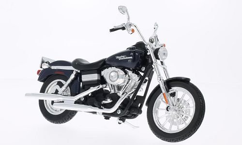 Harley Davidson FXDBI Dyna Street Bob, met.-dkl.-blau , 2006, Modellauto, Fertigmodell, Maisto 1:12 von HARLEY-DAVIDSON