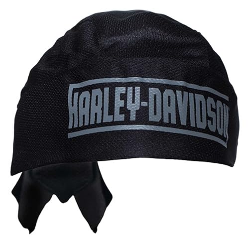 Harley-Davidson Herren-Headwrap mit verblasstem H-D Text, Polyester, Schwarz Harley-Davidson Herren-Headwrap mit verblasstem H-D Text, Polyester, Schwarz von HARLEY-DAVIDSON