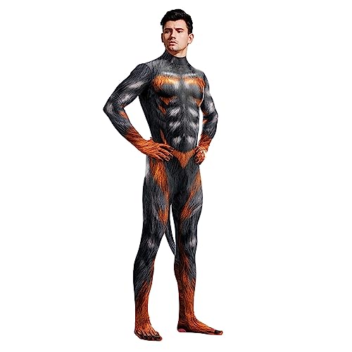 Tiere Herren Overall Schimpansen Cosplay Kostüm Halloween Rollenspiel Body 3D-Druck Kostüm Zentai für Weihnachten Maskerade Outfit,Animals-M Tiere Herren Overall Schimpansen Cosplay Kostüm Halloween Rollenspiel Body 3D-Druck Kostüm Zentai für Weihnachten Maskerade Outfit,Animals-M von HARLSO
