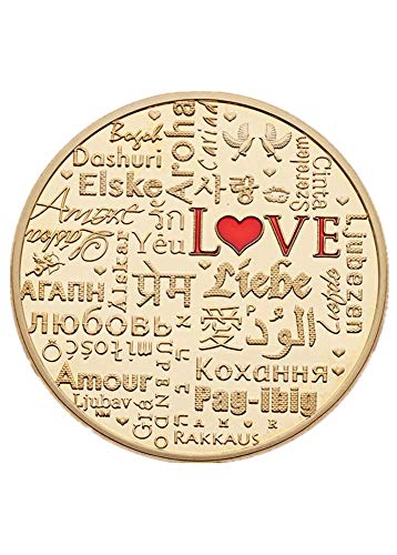 HARPIMER Ich Liebe Dich Geschenke für Männer Ich Liebe Dich Münzen Liebeszeichen Münzen mit 52 Verschiedenen Sprachen von HARPIMER