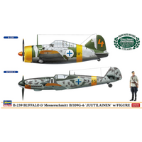 HASEGAWA 2439 1:72 B-239 Buffalo & Messerschmitt Bf109G-6, Juutilainen HASEGAWA 2439 1:72 B-239 Buffalo & Messerschmitt Bf109G-6, Juutilainen von HASEGAWA