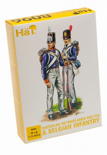 HäT 8096 - Waterloo Holländische Miliz und Belgische Infanterie von HAT Industrie