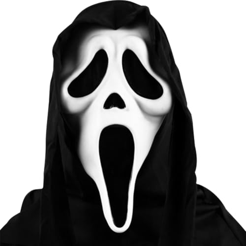 Halloween Horror Scream Maske, Ghostface Maske, Gruselige Masken für Erwachsene/Kinder, Cosplay-Geistermaske, für Geisterhaus, Mottopartys und Rollenspiele Halloween Horror Scream Maske, Ghostface Maske, Gruselige Masken für Erwachsene/Kinder, Cosplay-Geistermaske, für Geisterhaus, Mottopartys und Rollenspiele von HATFRYF