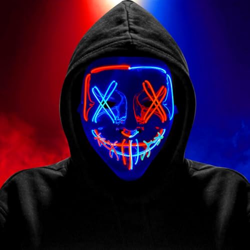 Halloween Maske, Horrormaske mit 3 Modi, Horror Maske Totenkopf Mask, für Kostümspiele Cosplays Feste und PartysMaskerade, Geschenke C Halloween Maske, Horrormaske mit 3 Modi, Horror Maske Totenkopf Mask, für Kostümspiele Cosplays Feste und PartysMaskerade, Geschenke C von HATFRYF