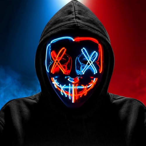 Halloween Maske, Horrormaske mit 3 Modi, Horror Maske Totenkopf Mask, für Kostümspiele Cosplays Feste und PartysMaskerade, Geschenke F Halloween Maske, Horrormaske mit 3 Modi, Horror Maske Totenkopf Mask, für Kostümspiele Cosplays Feste und PartysMaskerade, Geschenke F von HATFRYF