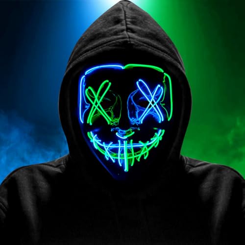 Halloween Maske, Horrormaske mit 3 Modi, Horror Maske Totenkopf Mask, für Kostümspiele Cosplays Feste und PartysMaskerade, Geschenke H Halloween Maske, Horrormaske mit 3 Modi, Horror Maske Totenkopf Mask, für Kostümspiele Cosplays Feste und PartysMaskerade, Geschenke H von HATFRYF