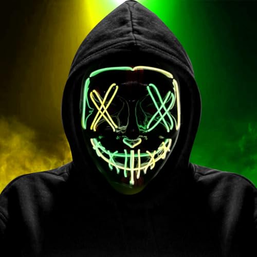 Halloween Maske, Horrormaske mit 3 Modi, Horror Maske Totenkopf Mask, für Kostümspiele Cosplays Feste und PartysMaskerade, Geschenke J Halloween Maske, Horrormaske mit 3 Modi, Horror Maske Totenkopf Mask, für Kostümspiele Cosplays Feste und PartysMaskerade, Geschenke J von HATFRYF