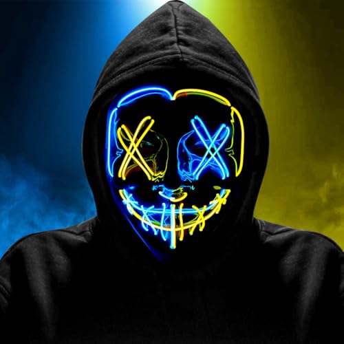 Halloween Maske, Horrormaske mit 3 Modi, Horror Maske Totenkopf Mask, für Kostümspiele Cosplays Feste und PartysMaskerade, Geschenke J Halloween Maske, Horrormaske mit 3 Modi, Horror Maske Totenkopf Mask, für Kostümspiele Cosplays Feste und PartysMaskerade, Geschenke J von HATFRYF
