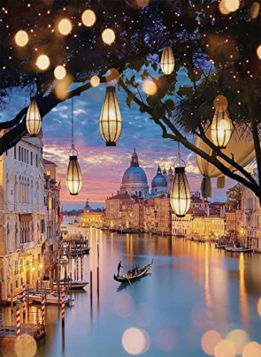 Romantisches Venedig, Italien am Abend – Mini 1000 Teile Papier Puzzle – Dicke und robuste Teile für Familienspiele von HAUBIS