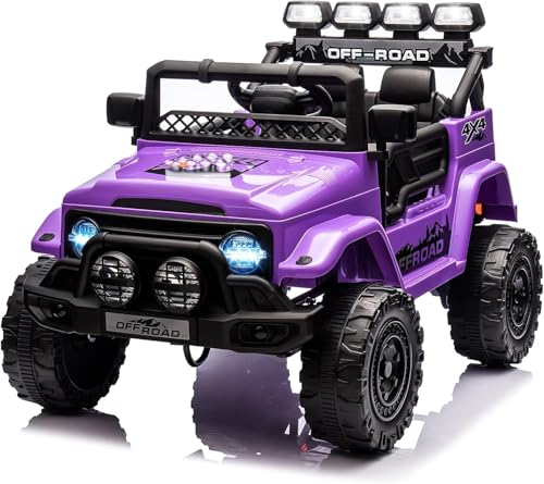 HAUSPROFI Kinder Elektroauto 12V, Elektroauto für Kinder mit 2,4G Fernbedienung, LED, Bluetooth, Musik, 3-5 km/h, Kinderauto Elektrisch, Elektro Kinderauto für ab 3 Jahren, Lila HAUSPROFI Kinder Elektroauto 12V, Elektroauto für Kinder mit 2,4G Fernbedienung, LED, Bluetooth, Musik, 3-5 km/h, Kinderauto Elektrisch, Elektro Kinderauto für ab 3 Jahren, Lila von HAUSPROFI